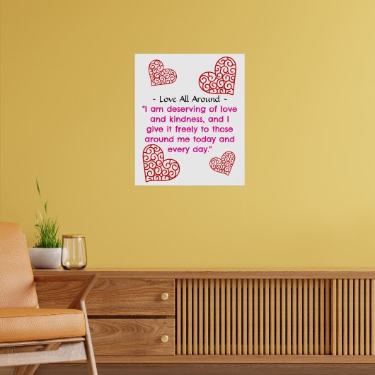 Liefde rondom poster (Woonkamer 2)