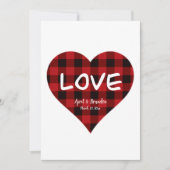 Liefde, rood buffel karoppatroon, valentijnsdag  feestdagenkaart (Voorkant)