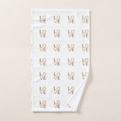 Liefde, rood en geel bad handdoek (Handdoek)