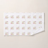 Liefde, rood en geel bad handdoek (Handdoek)