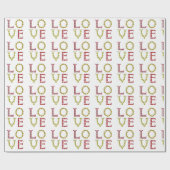 Liefde, rood en geel cadeaupapier (Vlak)