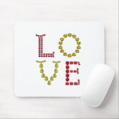 Liefde, rood en geel muismat (Met muis)