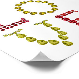 Liefde, rood en geel poster