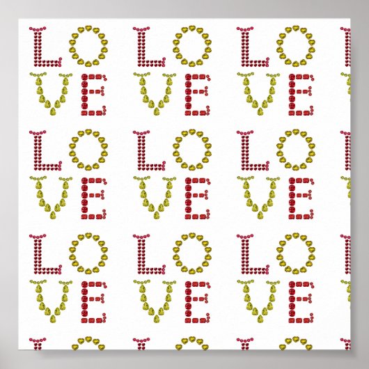 Liefde, rood en geel poster (Voorkant)