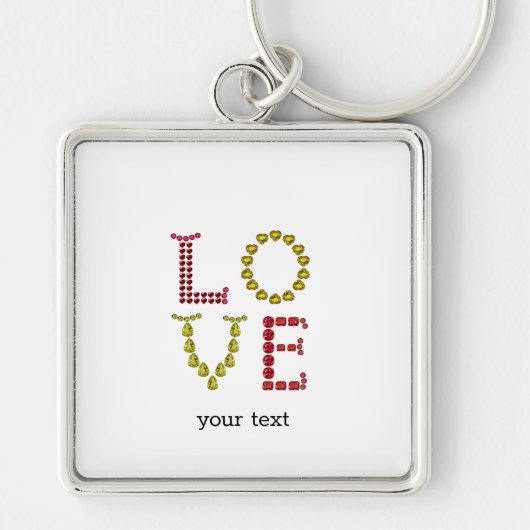 Liefde, rood en geel sleutelhanger (Voorkant)