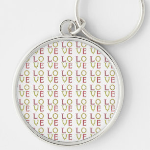 Liefde, rood en geel sleutelhanger