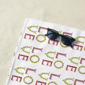 Liefde, rood en geel strandlaken (In situ)