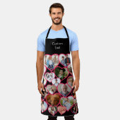 Liefde Rood Hart | Aangepaste 20 foto's Collage & Schort (Gedragen)