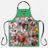 Liefde Rood Hart | Aangepaste 20 foto's Collage &  Schort (Voorkant)