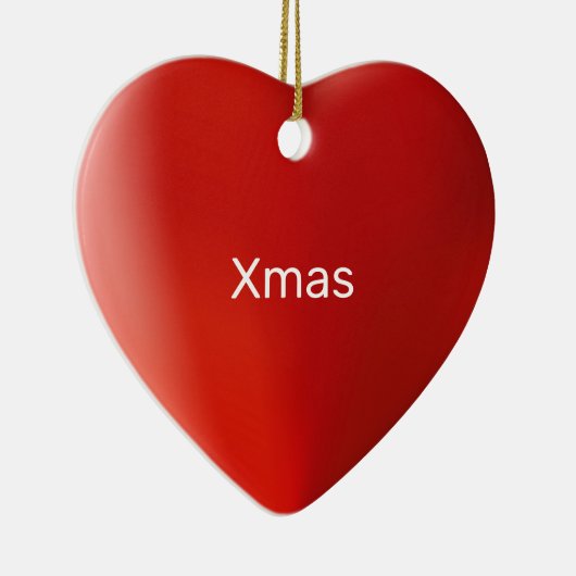 Liefde rood hart en kalligrafie keramisch ornament (Rechts)