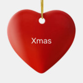 Liefde rood hart en kalligrafie keramisch ornament (Voorkant)