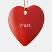 Liefde rood hart en kalligrafie keramisch ornament (Links)