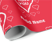 Liefde Rood met Witte Harten Inpakpapier (Rol Hoek)