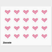 Liefde Rood Roze Hart Ronde Sticker (Vel)