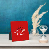 Liefde Rood Wit Zwart Kleur Calligrafie Schrift Fotoplaat (Insitu)