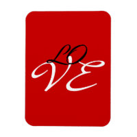 Liefde Rood Wit Zwart Kleur Calligrafie Schrift