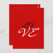 Liefde Rood Wit Zwart Kleur Wenskaart Briefkaart (Voorkant / Achterkant)