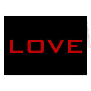 Liefde Rood Zwart Kleur Wenskaart