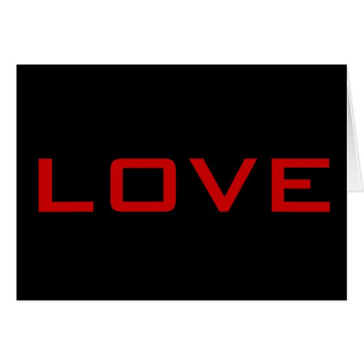 Liefde Rood Zwart Kleur Wenskaart (Voorkant Horizontaal)