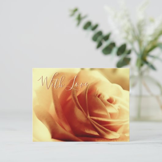 Liefde Roos Bloem  Briefkaart (Staand voorkant)