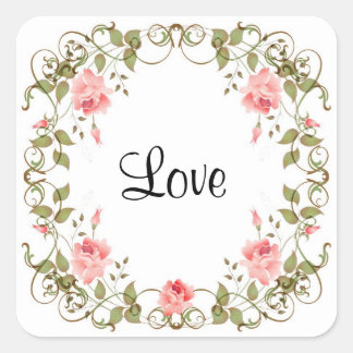 Liefde  Roos Bloemen Stickers