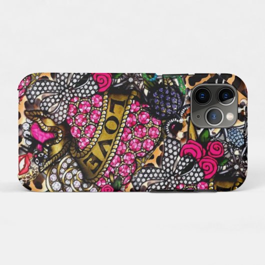 Liefde Roos Diamond-mozaïekcel Case-Mate iPhone Case (Achterkant (horizontaal))