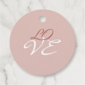 Liefde Roos Gouden Kleur Kalligrafie Script Bedankjes Labels (Voorkant)