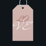 Liefde Roos Gouden Kleur Kalligrafie Script Cadeaulabel<br><div class="desc">U kunt de doopvonten en de kleuren gemakkelijk veranderen. U kunt uw logo en achtergrondafbeelding ook toevoegen zoals u wilt.</div>