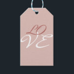 Liefde Roos Gouden Kleur Kalligrafie Script Cadeaulabel<br><div class="desc">U kunt de doopvonten en de kleuren gemakkelijk veranderen. U kunt uw logo en achtergrondafbeelding ook toevoegen zoals u wilt.</div>