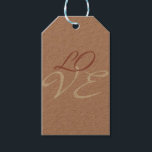 Liefde Roos Gouden Kleur Kalligrafie Script Cadeaulabel<br><div class="desc">U kunt de doopvonten en de kleuren gemakkelijk veranderen. U kunt uw logo en achtergrondafbeelding ook toevoegen zoals u wilt.</div>