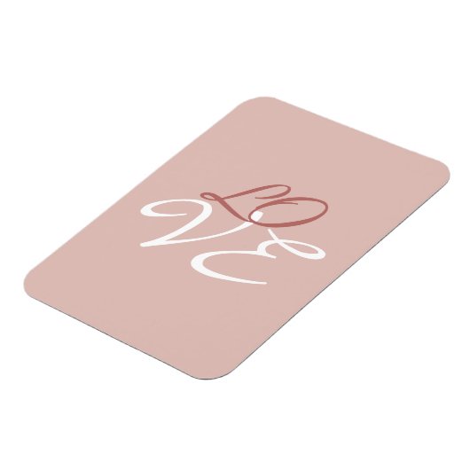 Liefde Roos Gouden Kleur Kalligrafie Script Magneet (Linkerzijde)