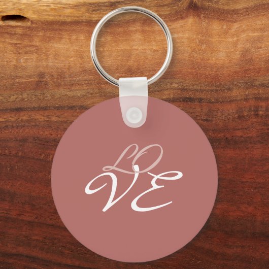 Liefde Roos Gouden Kleur Kalligrafie Script Sleutelhanger (Achterkant)