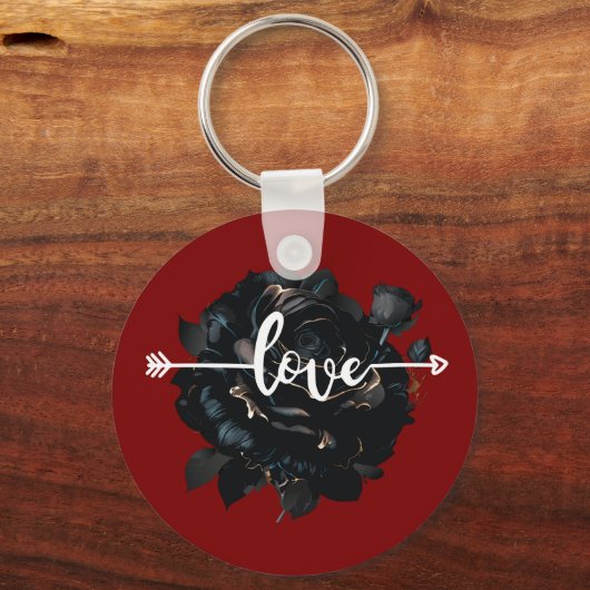 Liefde Roos Sleutelhanger (Voorkant)