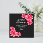 Liefde Rosy Bloemen Moderne Housewarming Kaart (Staand voorkant)