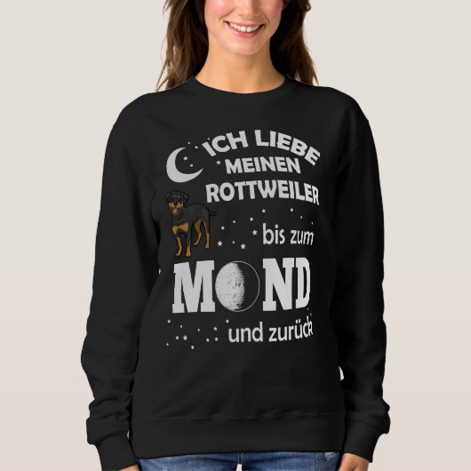 Liefde Rottweiler Moon Trui (Voorkant)