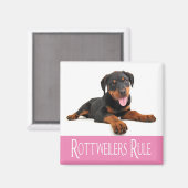 Liefde Rottweiler Puppy Dog Magneet (Voorkant / Achterkant)