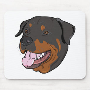 Liefde Rottweiler Puppy Hond Cartoon Muismat