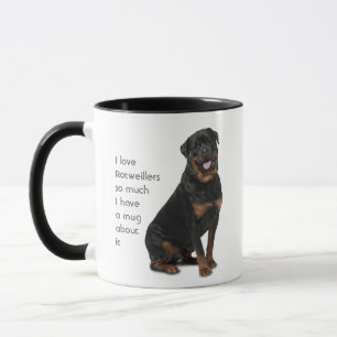 Liefde Rotweillers Honden zo'n fun Quote Mok