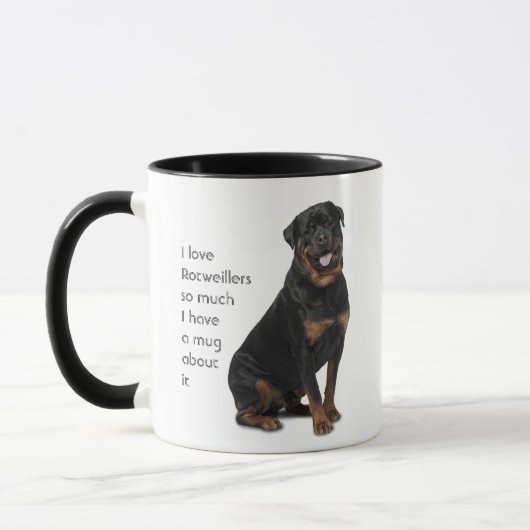 Liefde Rotweillers Honden zo'n fun Quote Mok (Links)