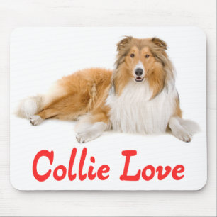 Liefde Rough Collie Puppy Hond Muismat