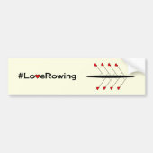 Liefde rowing en boot bumpersticker (Voorkant)