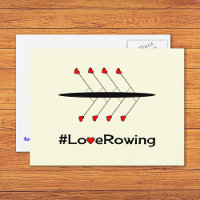 Liefde Rowing slogan en boot