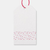 Liefde Roze Aquarel Stippen Valentijn Bruiloft Bab Cadeaulabel (Achterkant)