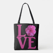 Liefde Roze Bloem Klassiek Tote Bag (Achterkant)