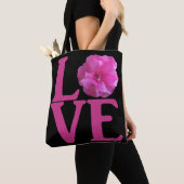 Liefde Roze Bloem Klassiek Tote Bag (Dichtbij)