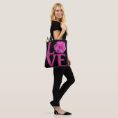 Liefde Roze Bloem Klassiek Tote Bag (Op model)