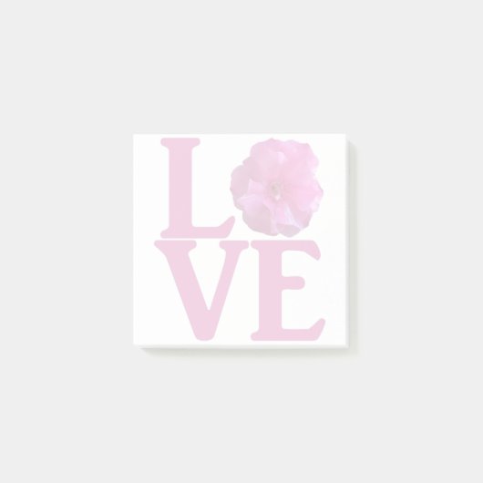 Liefde Roze Bloem Klassieker Post-it® Notes (Voorkant)