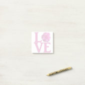 Liefde Roze Bloem Klassieker Post-it® Notes (Op bureau)