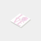 Liefde Roze Bloem Klassieker Post-it® Notes (Schuin)