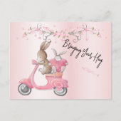 Liefde Roze Brommerharten Briefkaart (Voorkant)